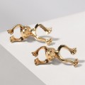 Серьги металл "Лягушка", цвет золото