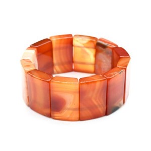 Браслет из агата (тонировка), сегмент 25*15мм цвет изумрудный