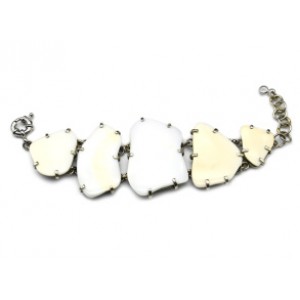 Браслет из агата белого, 14см.