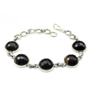 Браслет с агатом " Круг " 14мм, 17 см. Браслет с агатом " Круг " 14мм, 17 см.