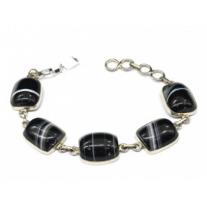 Браслет с агатом 17*15мм, 16,5см.