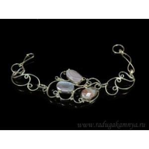 Браслет с агатом бразильским, 18см.