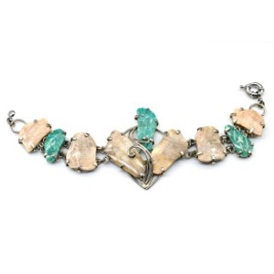 Браслет из авантюрина и амазонита, 20см