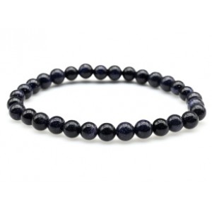 Браслет из авантюрина синего шарик 6мм