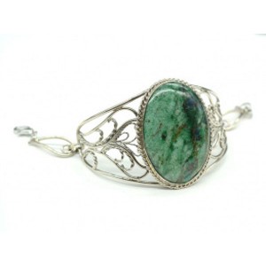 Браслет фуксит " Овал ", 19см.