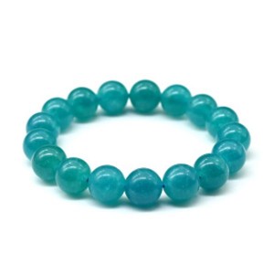 Браслет из кварца (имитация амазонита) шарик 12мм