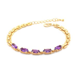 Браслет женский с аметистом "Маркиза"