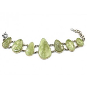 Браслет апатит " Капельки ", 19см.