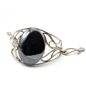 Браслет из гематита " Овал ", 17,5см.