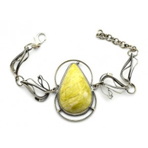 Браслет змеевик " Капля ", 16см.