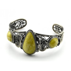 Браслет змеевик, 19,5 см.