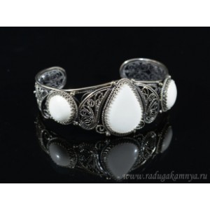 Браслет кахолонг, 18,5 см.