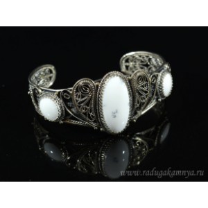 Браслет кахолонг, 19,5 см.