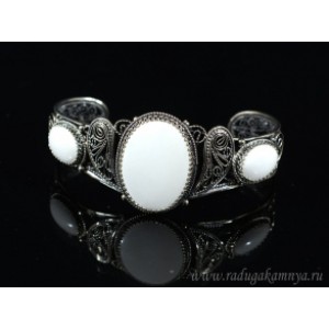 Браслет кахолонг, 21 см.