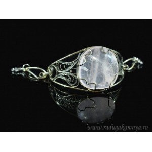 Браслет из розового кварца, 18,5см. Браслет из розового кварца, 18,5см.