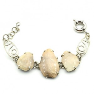 Браслет с беломоритом, 16см. Браслет с беломоритом, 16см.