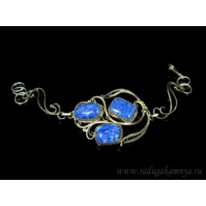 Браслет лазурит, 19см.