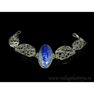 Браслет с лазуритом, 20см.