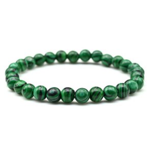 Браслет из малахита искусственного шарик 6мм