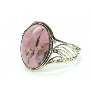 Браслет из родонита " Овал ", 19,5 см.