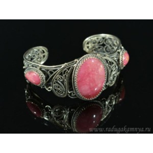 Браслет родонит " Орлец ", 18,5 см.