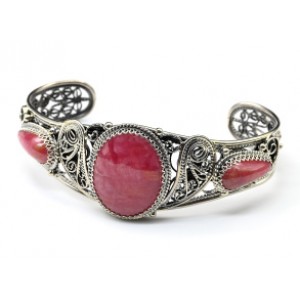 Браслет родонит " Орлец ", 21см.