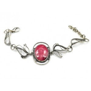 Браслет с родонитом " Орлец ", 16 см.