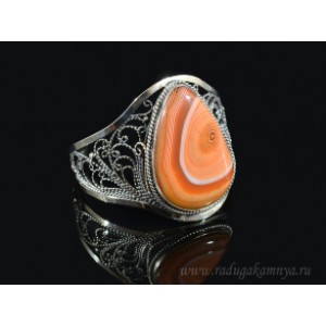 Браслет из сердолика, 18 см Браслет из сердолика, 18 см