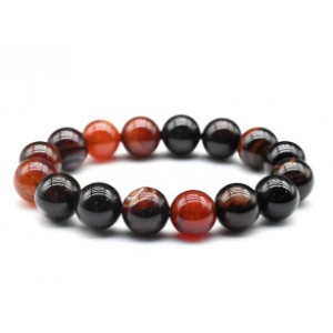 Браслет шарик 12мм из сардоникса Браслет шарик 12мм из сардоникса