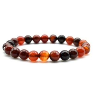 Браслет шарик 8мм из сардоникса Браслет шарик 8мм из сардоникса