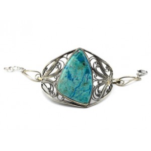 Браслет с хризоколлой " Грация ", 17,5см Браслет с хризоколлой " Грация ", 17,5см