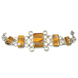 Браслет тигровый глаз, 19см.