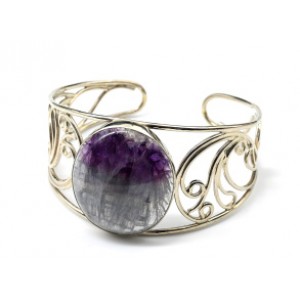 Браслет с флюоритом " Овал ", 18 см.