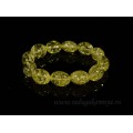 Браслет из янтаря овал 15*18мм лимонный