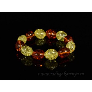 Браслет из янтаря овал 15*18мм лимонный, коньячный Браслет из янтаря овал 15*18мм лимонный, коньячный