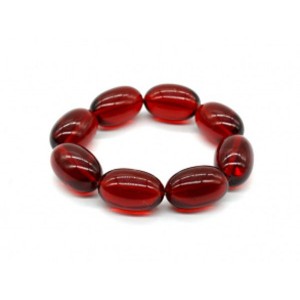 Браслет из янтаря (иск.) овал 16*25мм вишня Браслет из янтаря (иск.) овал 16*25мм вишня