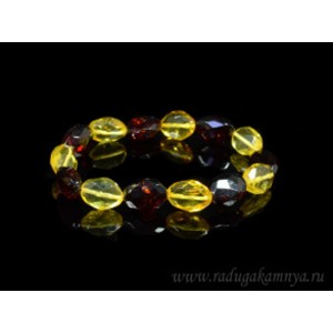 Браслет из янтаря овал гр.10*13мм лимонный, коньячный, 6,6гр Браслет из янтаря овал гр.10*13мм лимонный, коньячный, 6,6гр