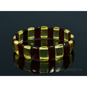 Браслет из янтаря прямоугольник 14*8мм лимонный, коньячный, 7,4гр Браслет из янтаря прямоугольник 14*8мм лимонный, коньячный, 7,4гр