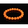 Браслет из янтаря шарик 10мм карамельный