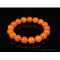 Браслет из янтаря шарик 12мм карамельный