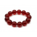 Браслет из янтаря шарик 15мм вишня