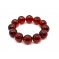 Браслет из янтаря шарик 18мм вишня