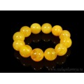 Браслет из янтаря шарик 18мм медово-карамельный Браслет из янтаря шарик 18мм медово-карамельный