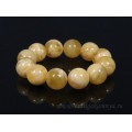 Браслет из янтаря шарик 18мм молочно-медовый Браслет из янтаря шарик 18мм молочно-медовый