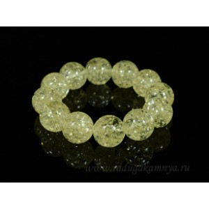 Браслет из янтаря шарик 18мм св.лимонный