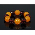 Браслет из янтаря шарик 20мм коньячный, карамельный Браслет из янтаря шарик 20мм коньячный, карамельный