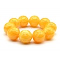 Браслет из янтаря шарик 20мм медово-молочный Браслет из янтаря шарик 20мм медово-молочный