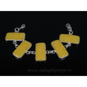 Браслет с янтарём в посеребрении прямоугольник 15*30мм медово-молочный, 18см Браслет с янтарём в посеребрении прямоугольник 15*30мм медово-молочный, 18см