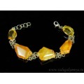 Браслет янтарь, 19см.