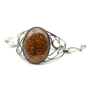 Браслет из яшмы " Овал ", 18см.